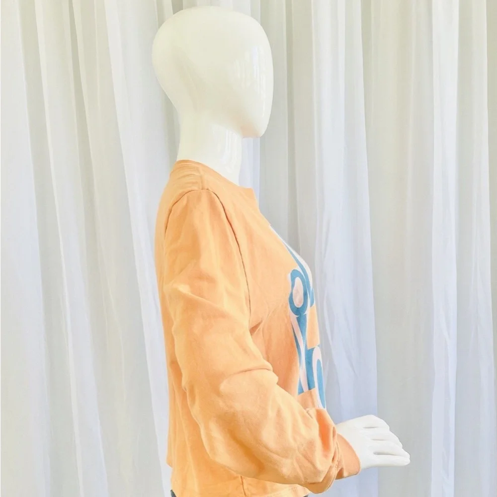 Outdoor Voices Apricot Sweatshirt with Blue Graphic - Picture 3 of 5
